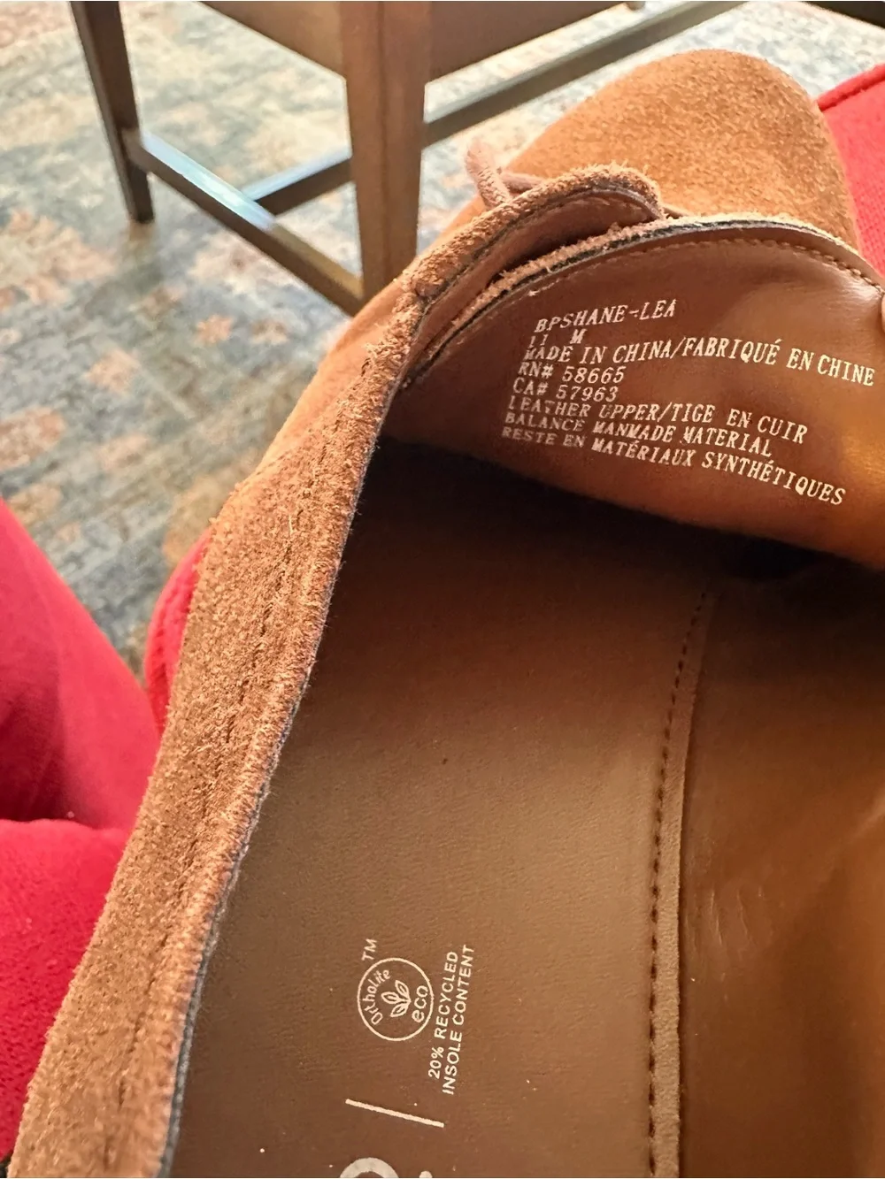 BP Men's Suede Bpshane-Lea lace up shoe in brown men’s size 11